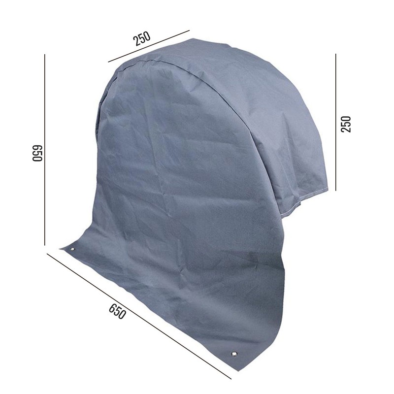 2 x Caravan Wheel Cover Grey UV Protection Polyester Fabric