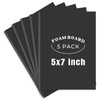 AUEAR, 5 Pack 5x7 Black Foam Boards, Foam Core Poster