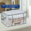 MKOKYD 80L Clear Large Storage Bag, Clothes Storage Containers for