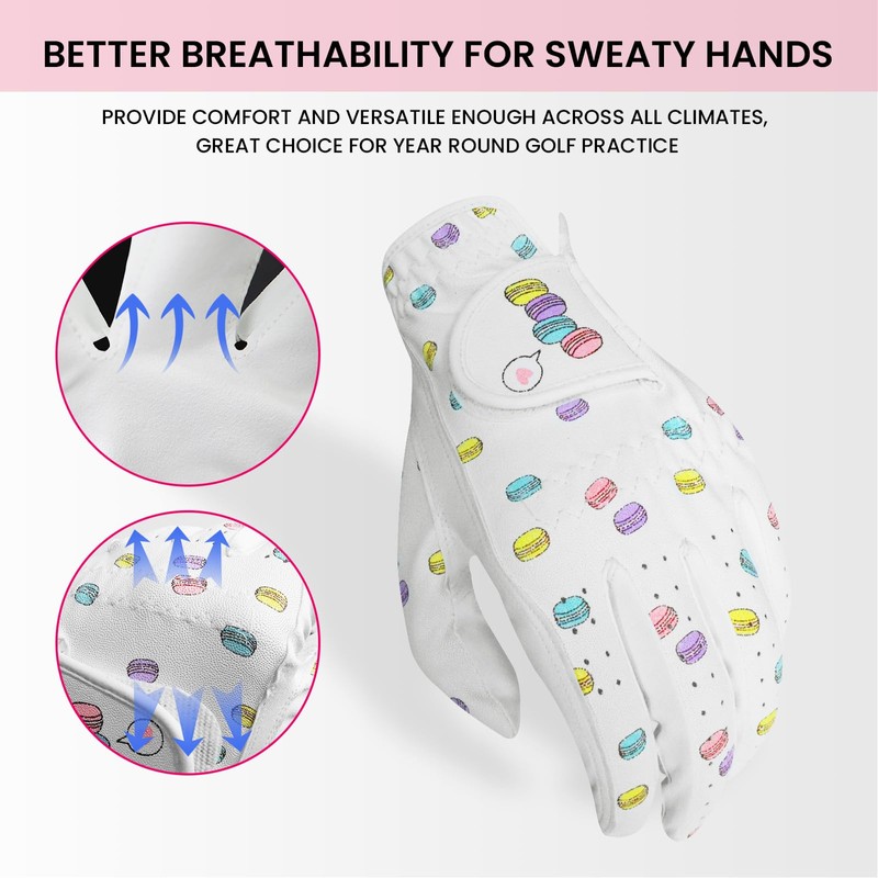 FINGER TEN Womens Golf Golf Gloves Left Hand Right Microfiber