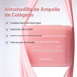 Mediheal Almohadillas Tonificantes [Colágeno] - Almohadilla Tonificante en Ampolla con Colágeno y Ceramida - Reafirma la Piel y Restaura la Elasticida