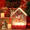 Wondise Christmas Snow Globes with Timer, Lighted USB/Battery Operated Swirling