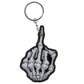 Hot Leathers KCH1040-24651 Skeleton Finger Embroided Key Chain