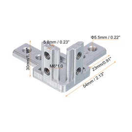 sourcing map 3-Way End Corner Brackets, 4Pcs L Type Interior Joint Connectors with Screws for 3030 Series Aluminum Extrusion Profile Slot 8mm (Silver)