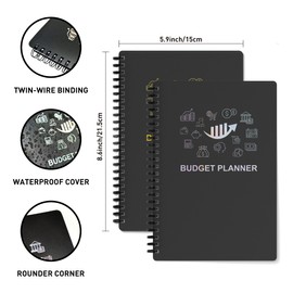 Budget Planner - Monthly Finance Organizer with Expense Tracker Notebook to Manage Your Money Effectively, Undated Finance Planner/Account Book, Start Anytimem,A5(8.6x5.9 inchs),100gsm Paper - Silvery