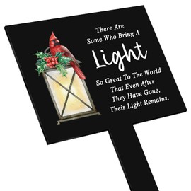 Cardinals Memorial Gift Cardinals Decoration Memorial Cardinal Grave Markers Cemetery Plaque Stake Markers Memorial Plaque for Outdoors Sympathy Garden Stake Red Bird Christmas Cemetery Decor for Yard