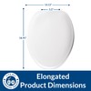 Bemis Economy Plastic Toilet Seat, Elongated, White, 170 000