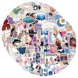 200Pieces Singer Stickers, Waterprof Vinyl Sticker, Vinyl Star Idol Stickers and Decals, Popular Singer Stickers, Music Stickers for Laptop Computer Skateboard Water Bottles, Guitar, Suitcase