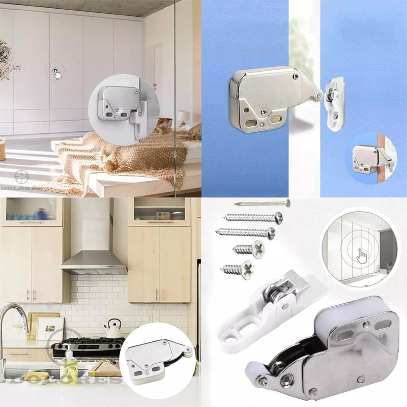 Dolores 15 Pcs Resbalon Push Latch Herrajes Cajones Puerta Gabinete
