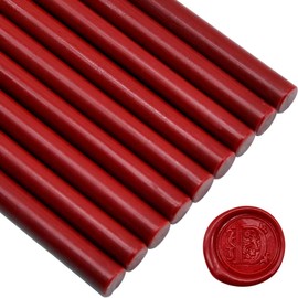 Matte Dark Red Flexible Glue Gun Sealing Wax Sticks Wax Seal Rod for Sealing Wine Bottle - 12 Sticks