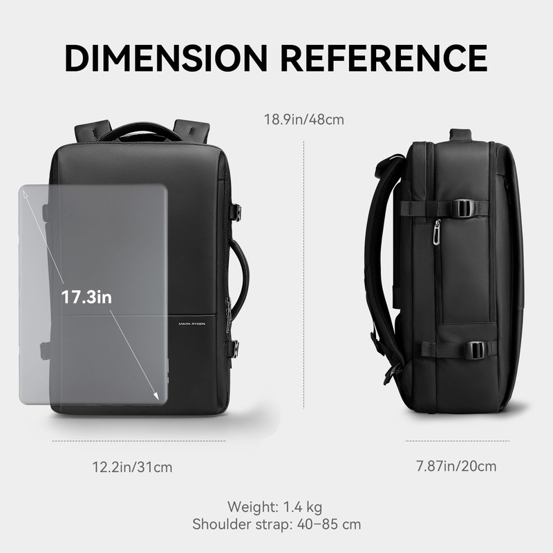 MARK RYDEN Business Backpack for Men, 30L Water Resistant Laptop