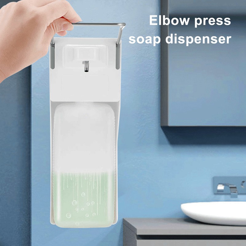 Elbow Press Soap Dispenser 1000ml Large Capacity Wall Mount Toilet