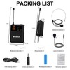 MICNAUX Wireless Lapel Microphone System with Headset & Lavalier Mics,