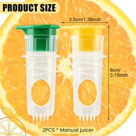 2pcs Lemon Juicer Squeezer,2025 New Screw-Top Lemon Squeezer Manual Lemons Juicer with Built-In Filter Orange Citrus Press,Squeeze Lime for Cocktails, Drinks And Cooking