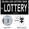 LED LOTTERY Sign for Business,30"x10" LOTTO Grocery Shop Store Sign