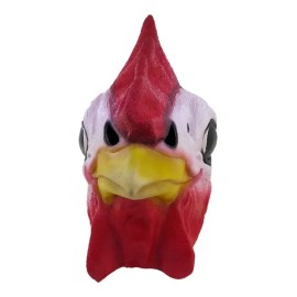 Máscara De Gallo Rooster Animales Halloween Ghoulish Color Blanco