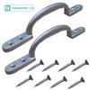 6" Galvanised Cast Iron D Handles – Gate, Shed, Door