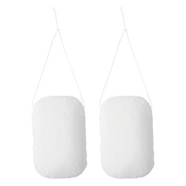 &NE NHN-165 Konjac Face Wash Sponge, Glossy Ball, Pack of 2, White, Diameter 3.5 x Height 4.2 inches (8.8 x 10.8 cm)