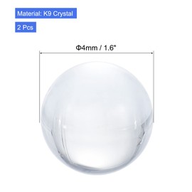 PATIKIL 2pcs 40mm Crystal Ball K9 Crystal Ball Decorative Ball with Gift Box for Photography Office Decoration, Clear