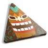 1 x Triangle Coaster - Hawaiian Tiki Mask Icon Cork