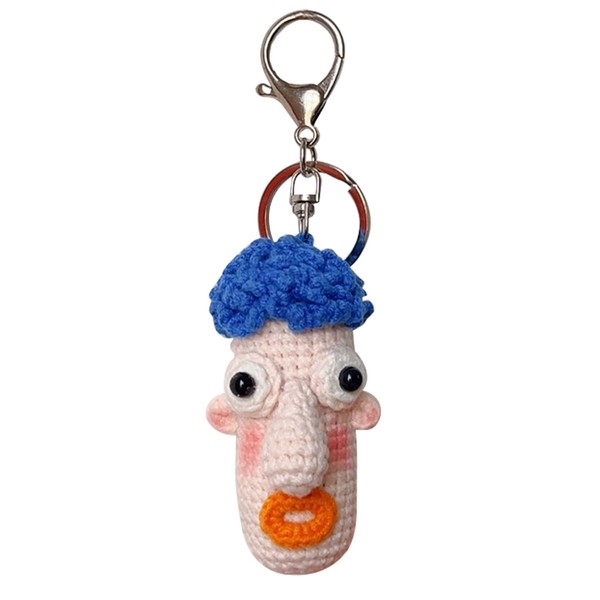 OrkLy Ugly Boyfriend Keychain 100% Handmade Crochet Clown Keychain Birthday