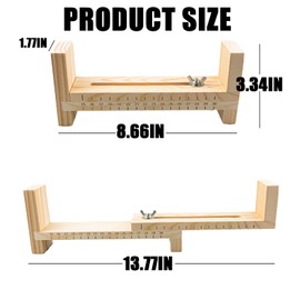 lygchii Wood Paracord Jig Bracelet Maker, Adjustable Bracelet Making Kit, U Shape Clear Scale Bracelet with 2 Clamp for Bracelets Necklaces Hangings