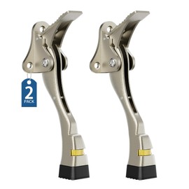 Gotega Tope de Puerta, 2 Paquetes de Tope de Puerta con Altura Ajustable con un Solo Toque y Punta de Goma de 4 Pulgadas, Topes de Puerta Resistente, 