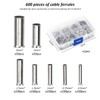 600 Pieces Cable Sleeves, Non-Insulated Connectors, Cold Sleeve Set, Suitable