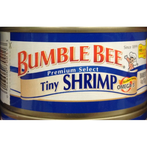 BUMBLE BEE Premium Select TINY SHRIMP 4oz. (2 Cans)
