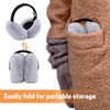 Aurya Ear Muffs, Foldable Fluffy Ear Warmer Winter Outdoor, Band