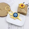 MTUERANC Keychain, Genshin Impact Vision Keychain, God's Eye Keyring, Gold-plated