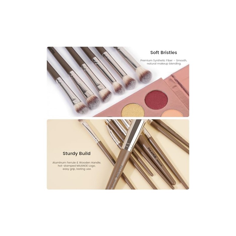 Maange 38pcs Brochas Maquillaje Profesional Set Herramientas Maquillaj Multifuncional Brocha