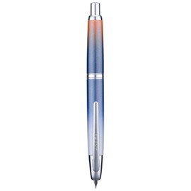 Jinhao 10 Press Fountain Pen with Box, Gradient Dark Blue Retractable Extra Fine Nib with Ink Converter Set (Silver Clip)