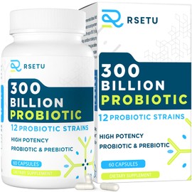 Zwllood Probiotics - 300 Billion CFU Probiotics, 12 Strains Probiotics with Prebiotics, Probiotics Digestive Gut, 1 Pack