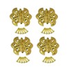 QCAA Butterfly Hinge, for Cupboard Door, 4 Pack, Brass Plated,