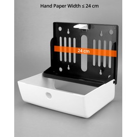 QWORK Paper Towel Dispenser Wall Mount, 2 Pack Multifold Hand Towel Dispenser, Tri-fold Commercial Hand Towel Dispenser for Bathroom, Kitchen, Office, White