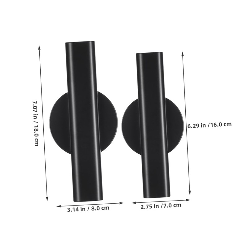 Kisangel 2pcs Wall Arrangement Wall Vases Black Wall Hanging Vase