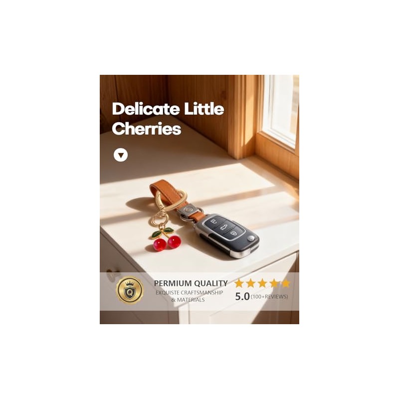 Adorable Cherry Keychain Bag Charm for Women