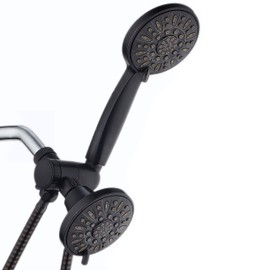 AquaDance Oil Rubbed Bronze Premium High Pressure 48 3-Way Combo for The Best of Both Worlds – Enjoy Luxurious Rain Head and 6-Setting Hand Held Shower Separately or Together