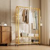 BUZUEY Sturdy Heavy Duty Clothes Rack With Wheels,Modern Clothing Rack