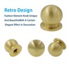 TTZEZE Mini Round Solid Brass Knobs, Mid Century Mini Drawer