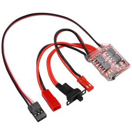 Greluma 1 Piece RC ESC 10A Brush Motor Speed Controller for RC Car Boat Tank with Brake, Compatible with 130/180/260/280/380 Brush Motor