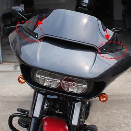 KAKABAS Front Road Glide Windshield Side Trim, Split Windscreen Side Molding Trim Kit Compatible with Harley 2015-2023 Road Glide Ultra FLTRU FLTRX Special FLTRXS(2PCS)