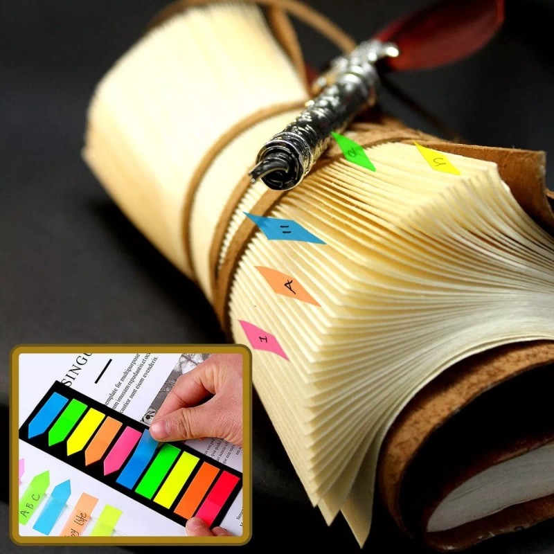 Mafab Notas Post Adhesivas Mini Banderita Fluorescente Señalador