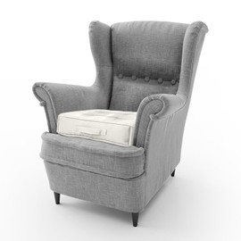 GC GAVENO CAVAILIA Booster Cushion 45x45 Cm Firm Dining Chair Large Cushions | 10Cm Thick Seat Cushions Pad Sofa Cushion Waterproof | Armchair Cream Booster Cushions For Adults Elderly