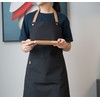 Bandi Premium Basic Canvas Waterproof Apron A802 Kitchen Cafe Art Beauty Salon, Brown - (Waterproof O) / Size up / 반디 프리미엄 베이직 캔버스 방수 앞치마 A802 주방 카페 미술 미용실, 브라운 - (방수O) / 사이즈업