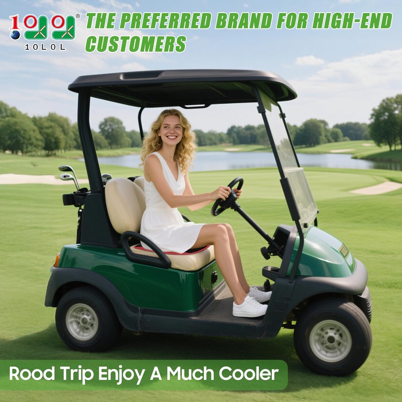 10L0L Golf Cart Cover Fits for Club Car （RED）