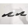 SEARAY BOAT 2PC SR WAVE Matte Black EMBLEM BADGE For