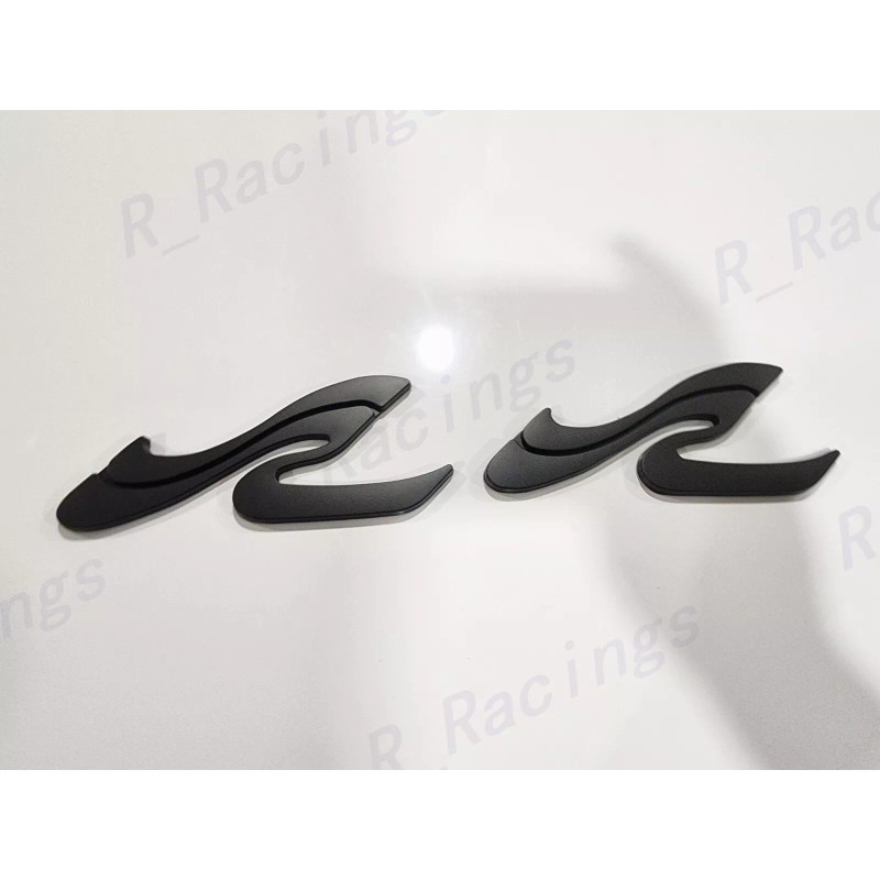 SEARAY BOAT 2PC SR WAVE Matte Black EMBLEM BADGE For