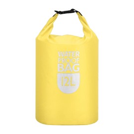 PATIKIL 12L Waterproof Dry Bag, Portable Dry Sack Roll Top Bag Lightweight Dry Storage Bag for Gym Kayaking Hiking Swimming Camping, Yellow